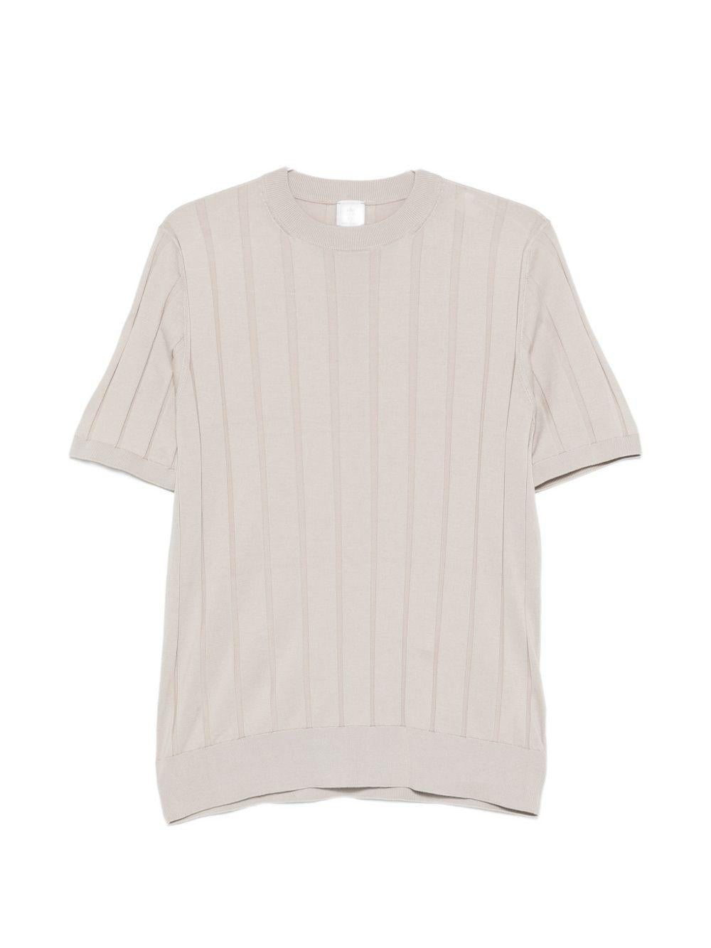 Maglia taupe a maniche corte 