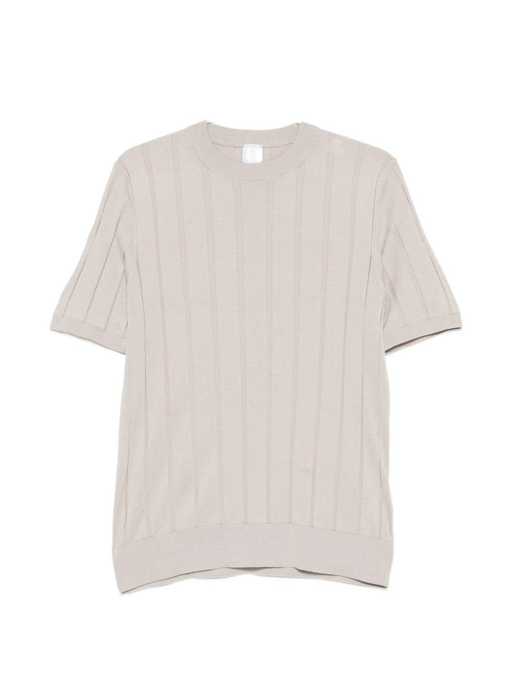 Maglia taupe a maniche corte 