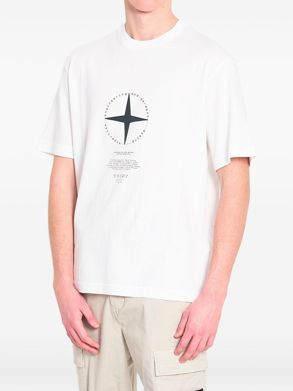 T-shirt bianca con stampa logo 