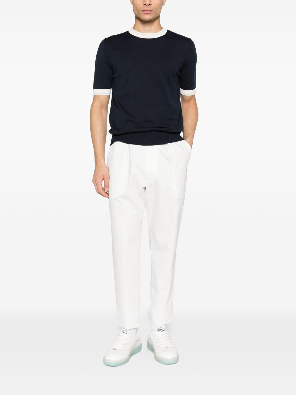 T-shirt girocollo blu 