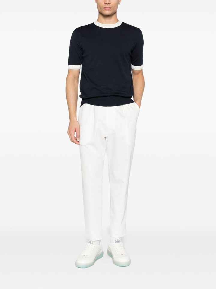 T-shirt girocollo blu 