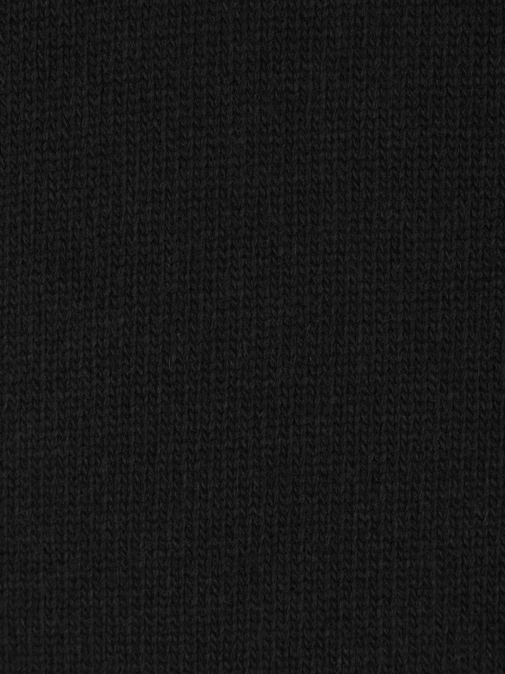 Maglione nero girocollo con applicazione Compass 