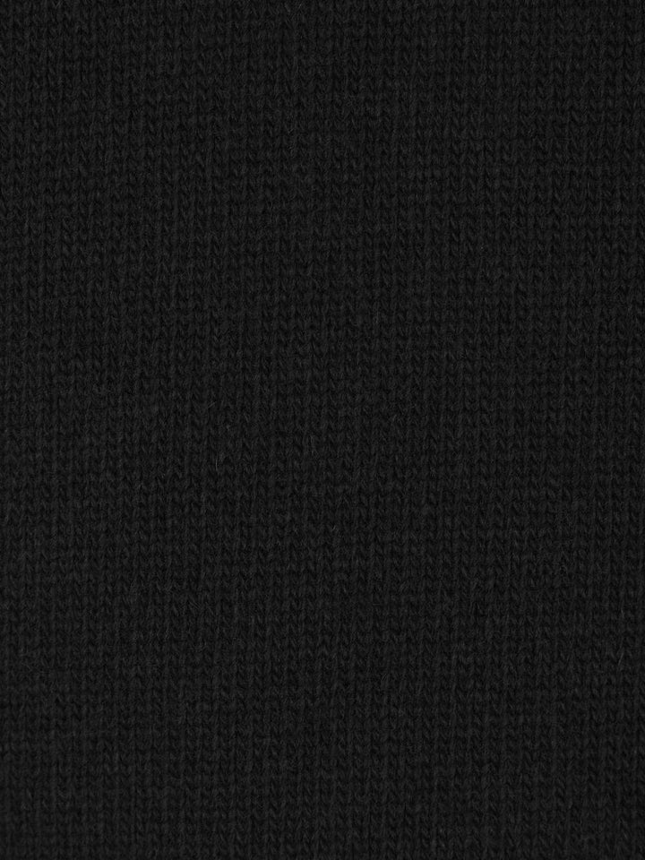 Maglione nero girocollo con applicazione Compass 