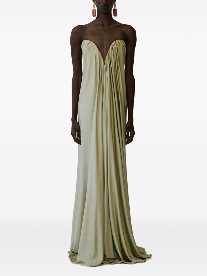 Abito lungo Olivienne con scollo a cuore 
