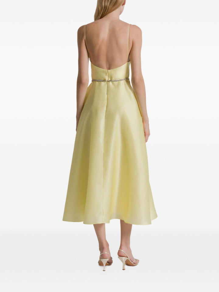 Abito midi con spalline e scollo a V 