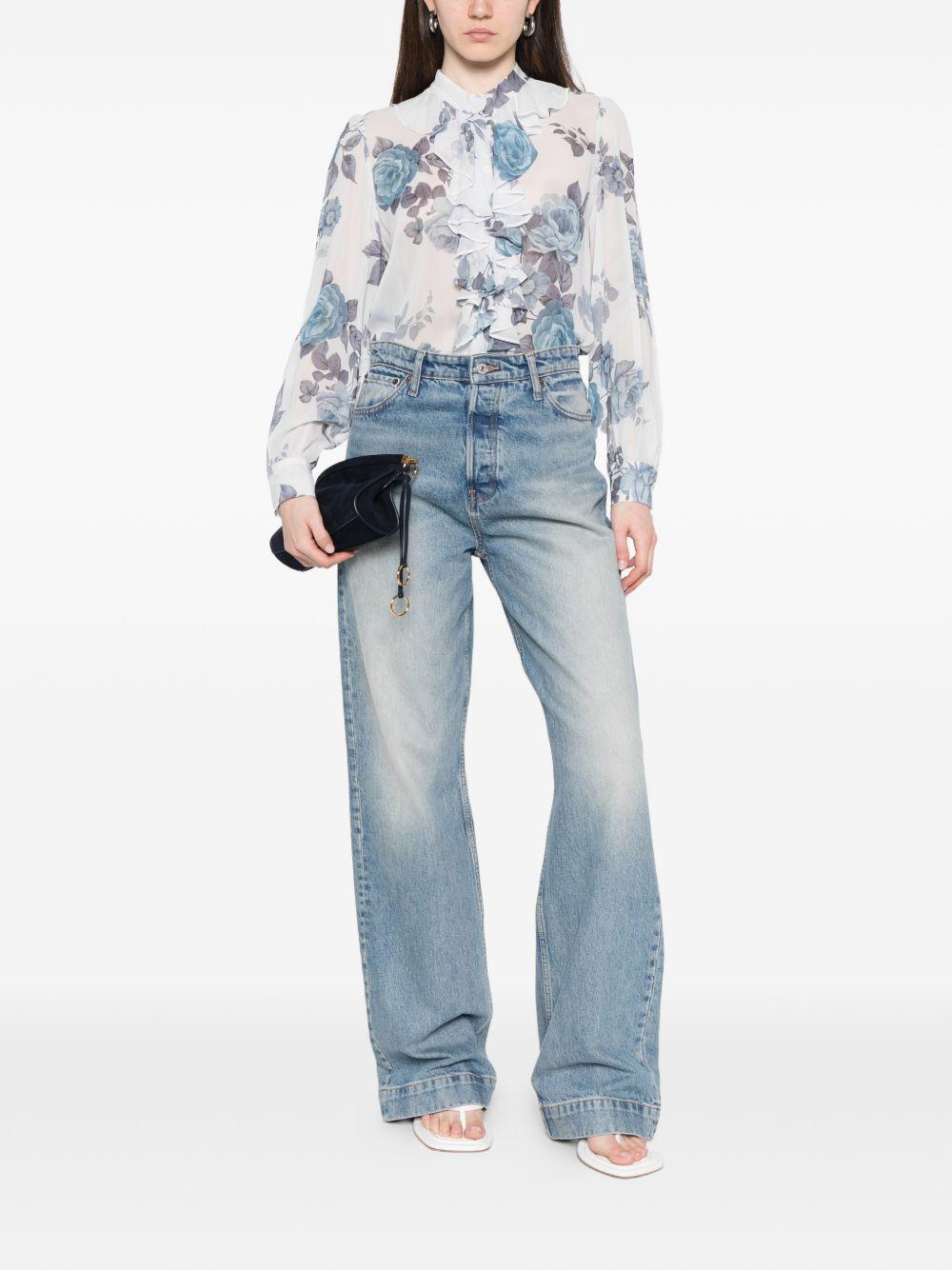 Camicia Canapa a fiori 