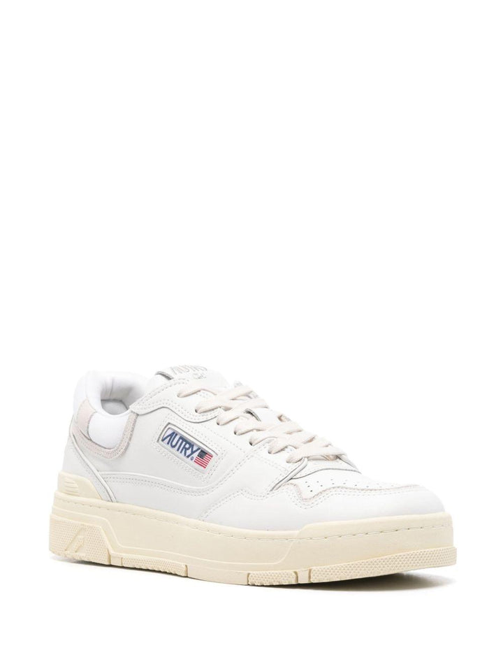 Sneakers bianche e grigio chiaro CLC in pelle 