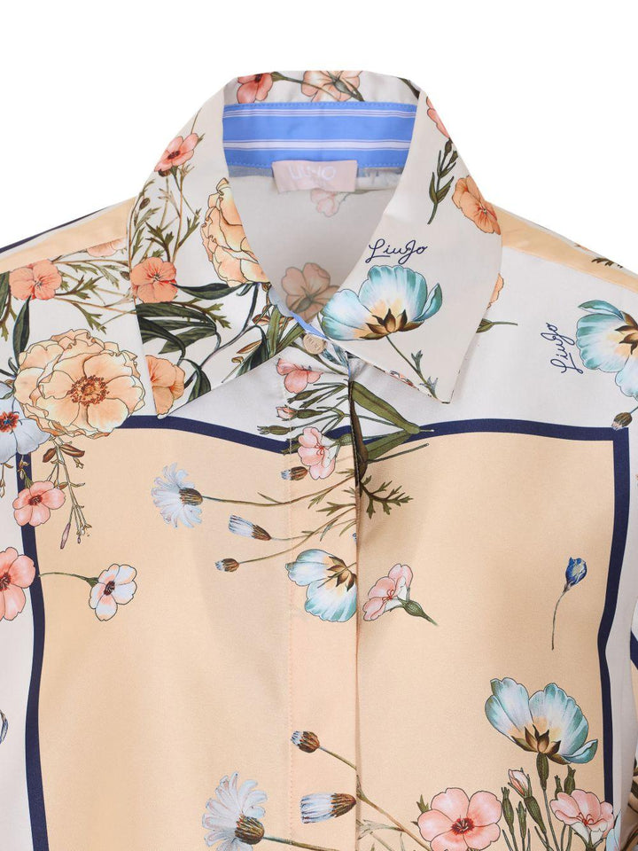 Camicia a fiori a maniche lunghe 