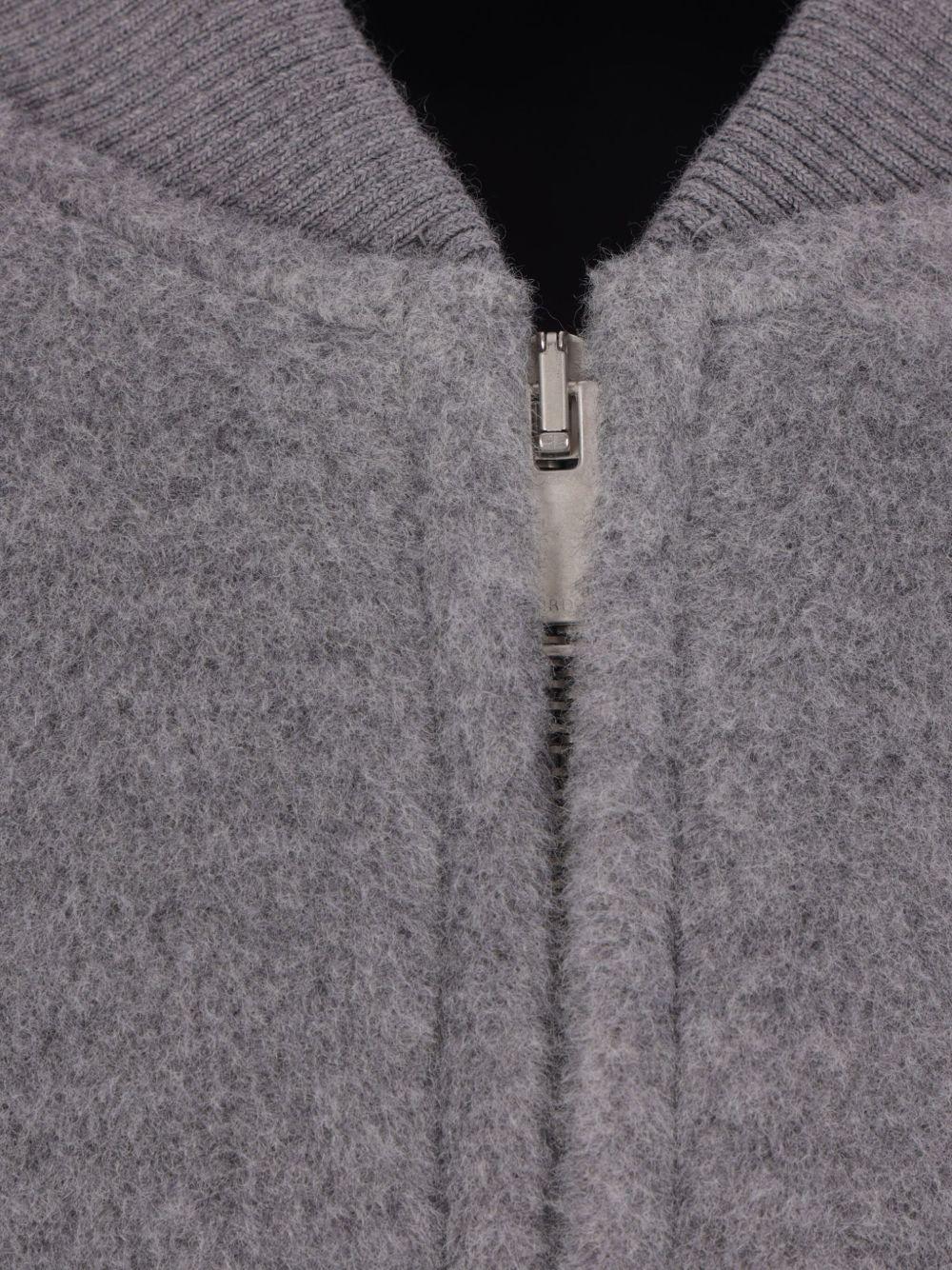 Bomber grigio in lana 