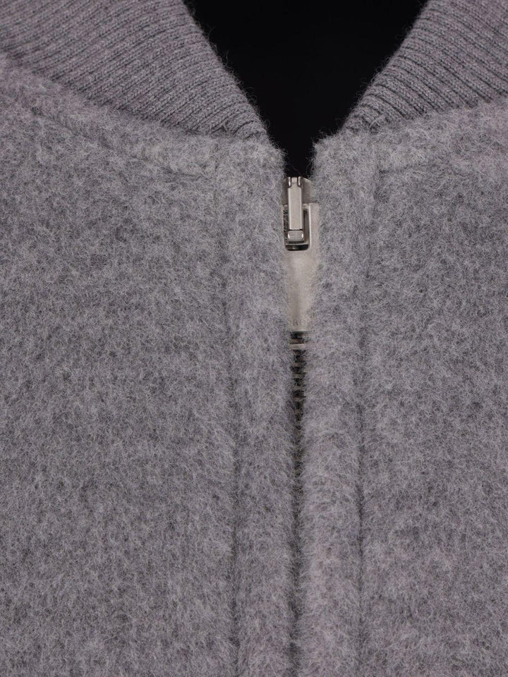 Bomber grigio in lana 