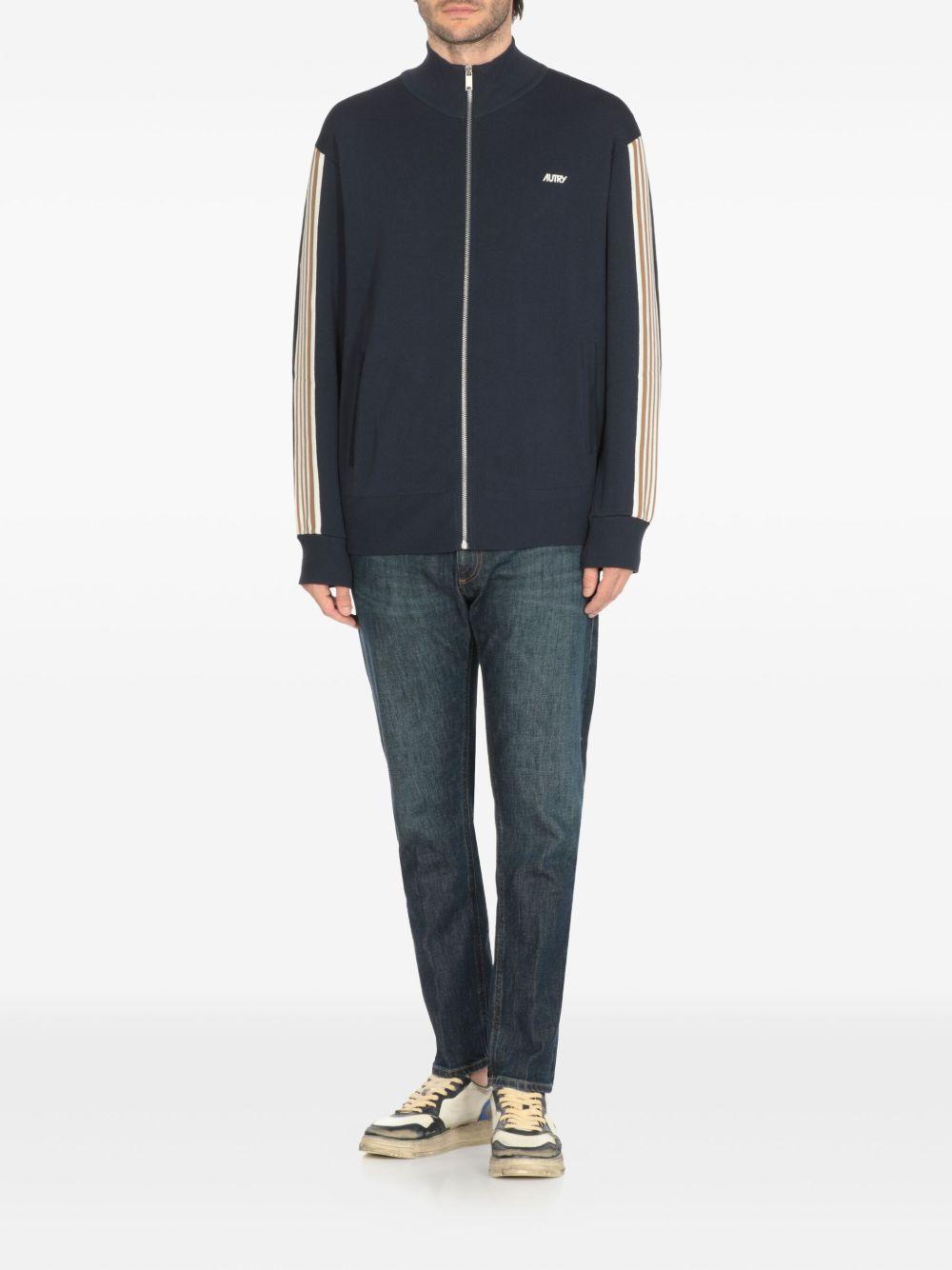 Felpa blu navy con zip 