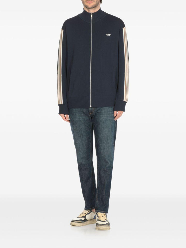 Felpa blu navy con zip 