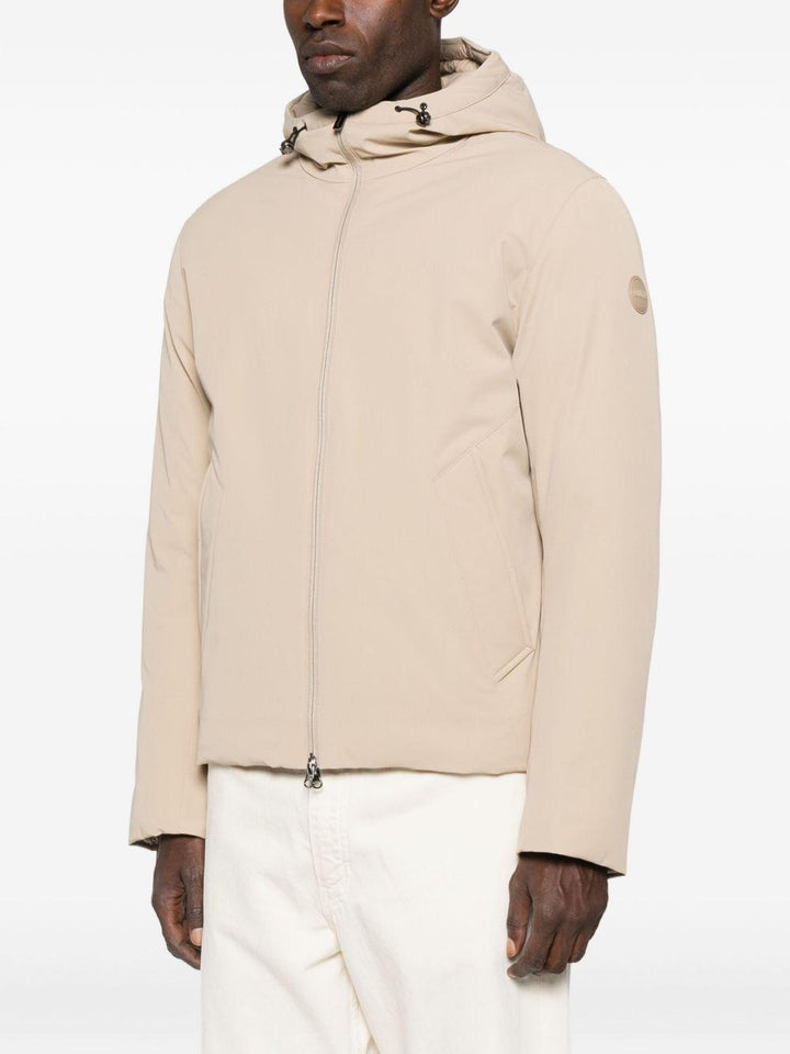 Giacca beige con zip 