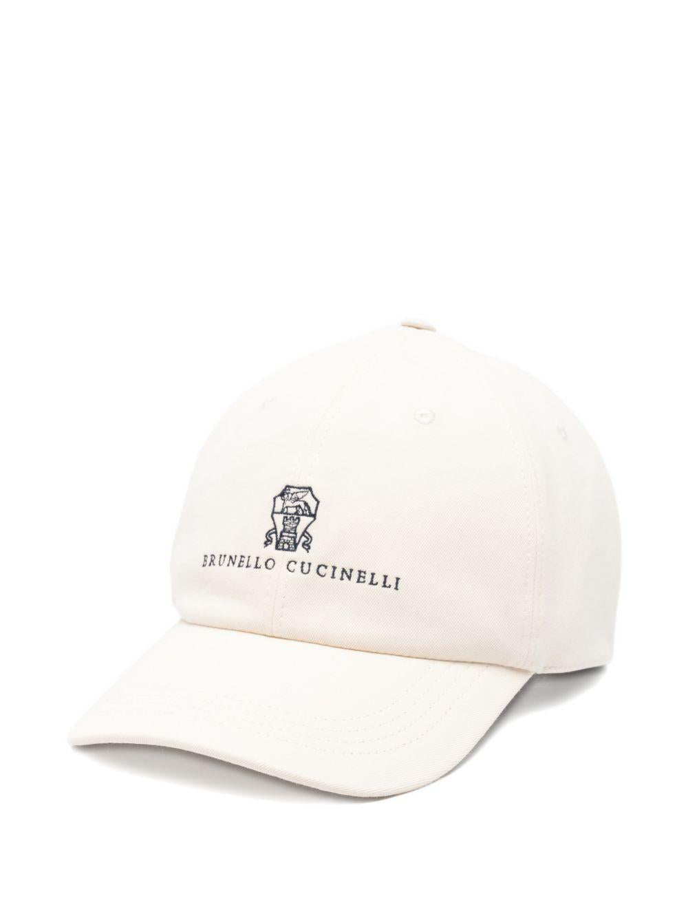 Cappello da baseball bianco latte con ricamo 