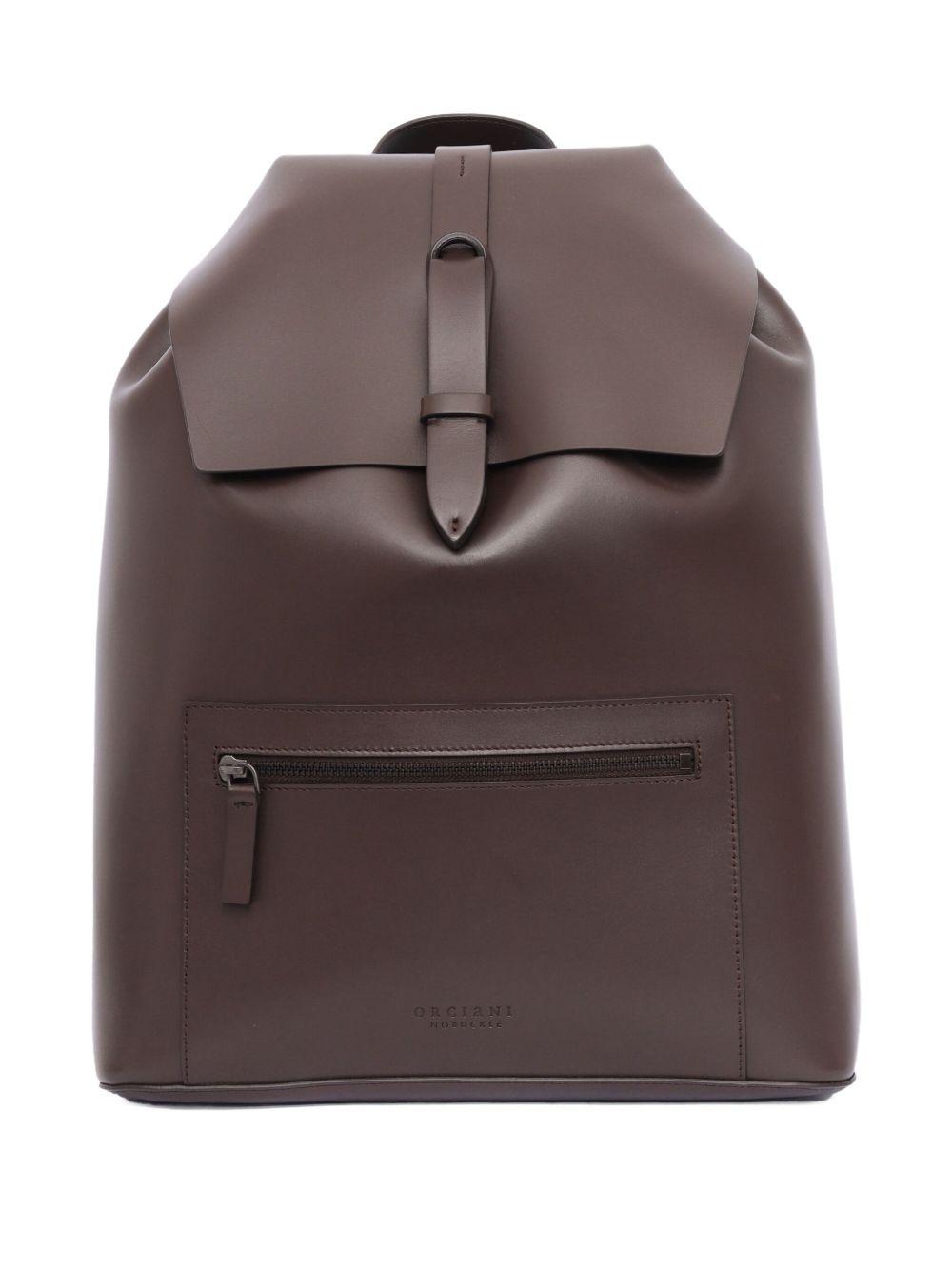 Zaino Alba in pelle marrone 