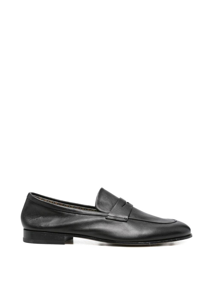 Mocassino nero in pelle 