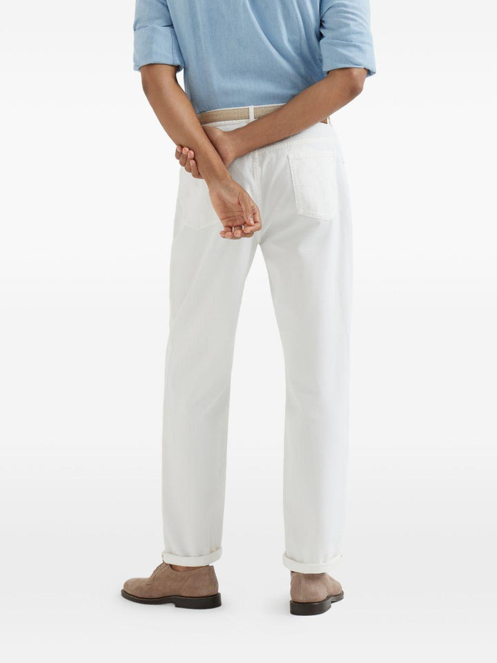 Jeans bianco cinque tasche 