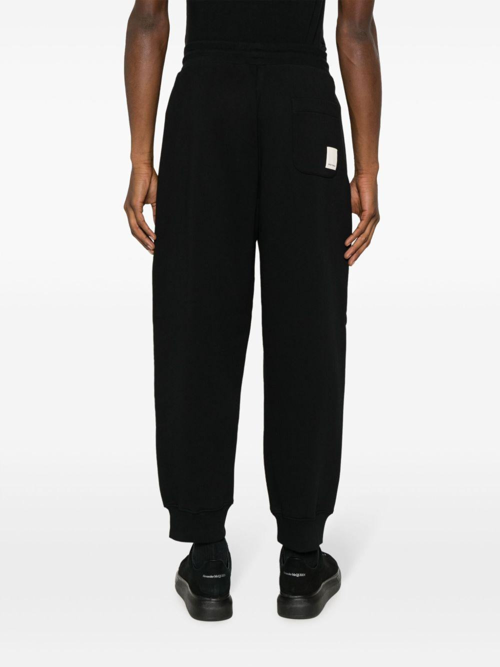 Track-pants in maglia nero 