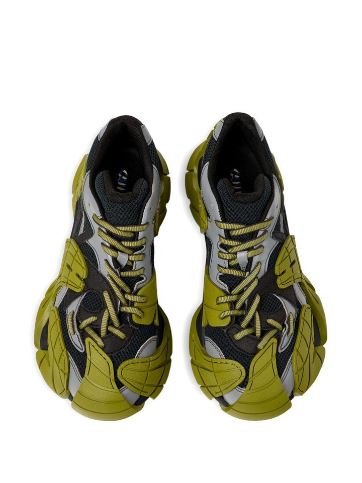Sneakers Tormenta scolpite verde oliva e grigie 