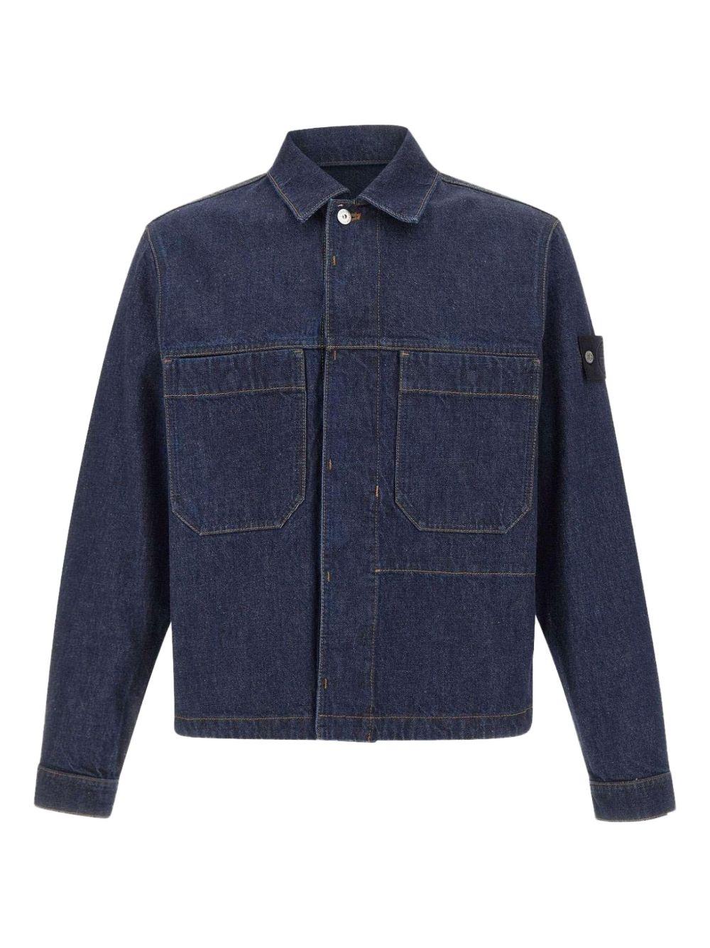Coach jacket in denim blu 