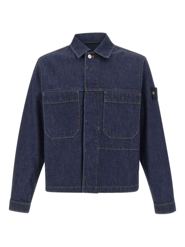 Coach jacket in denim blu 