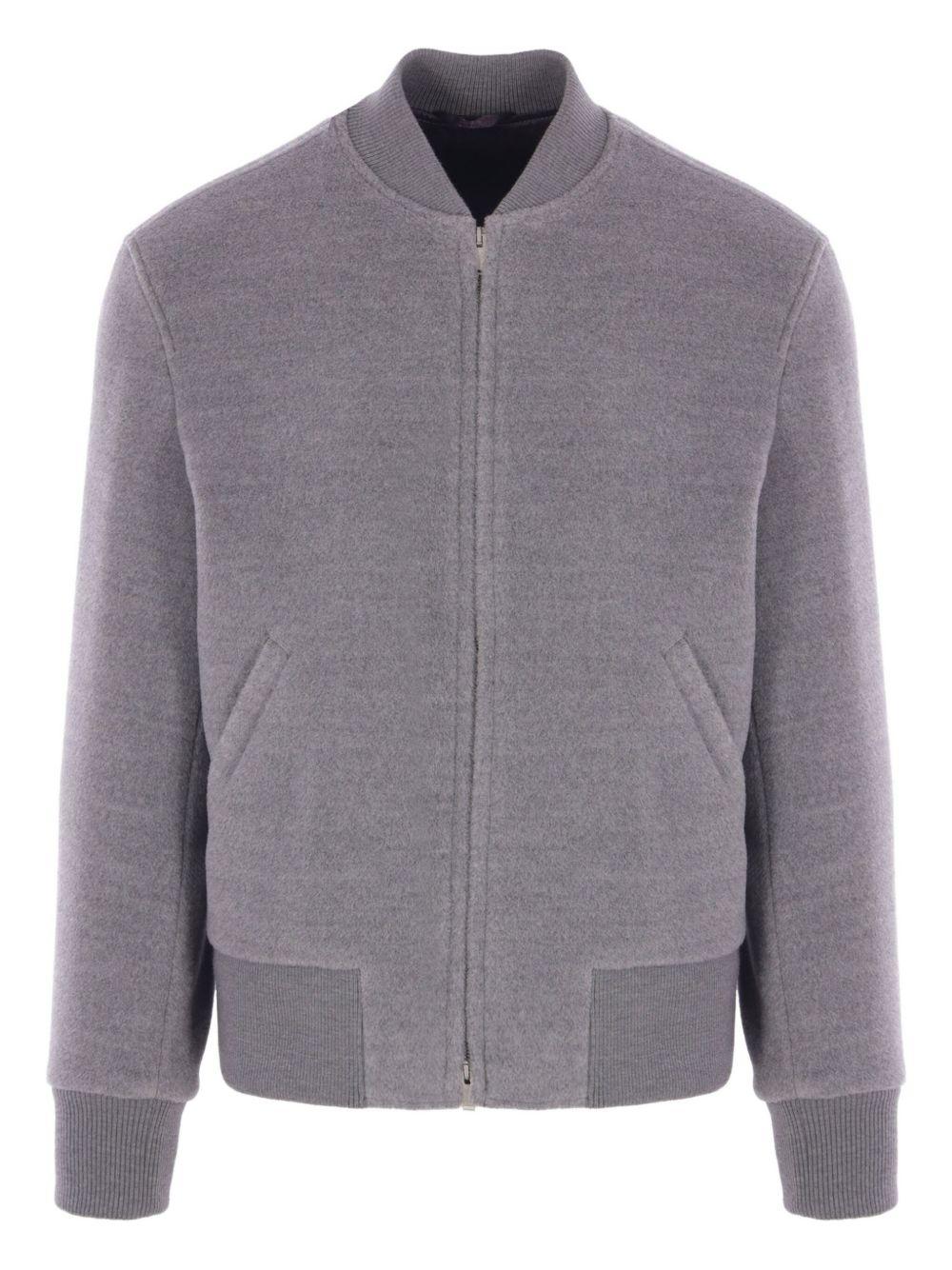 Bomber grigio in lana 