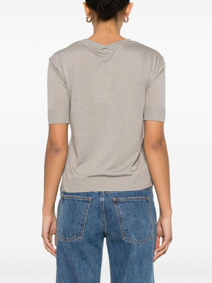 Maglia in filo a maniche corte 