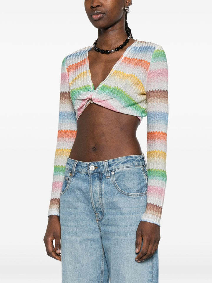 Crop top con nodo 