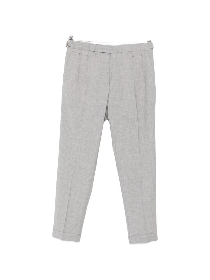 Pantaloni sartoriali acciaio con pieghe 
