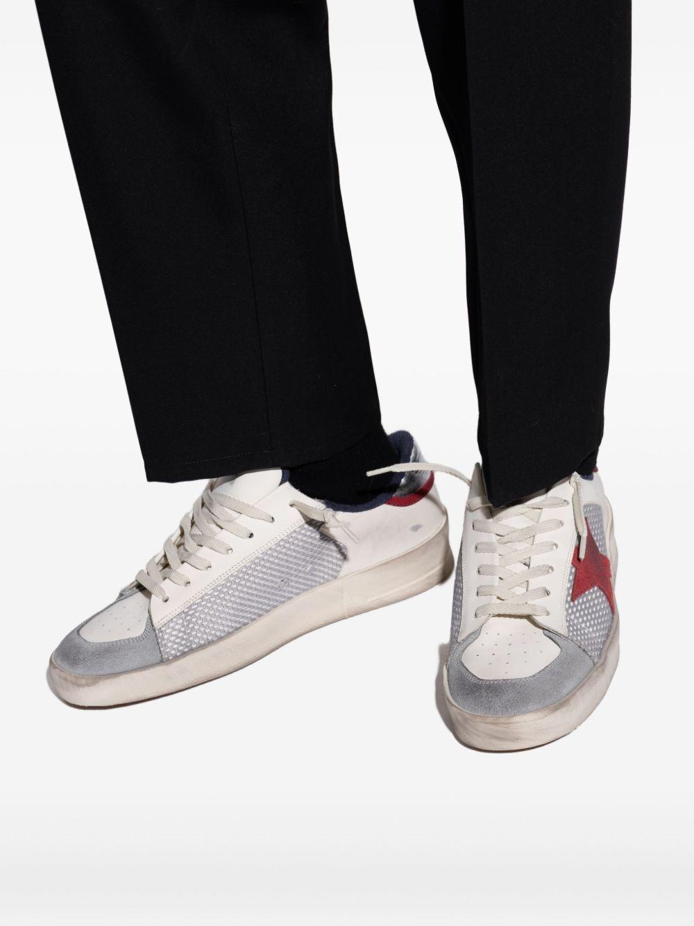Sneakers Stardan grigio chiaro con applicazione stella e rinforzo a contrasto 