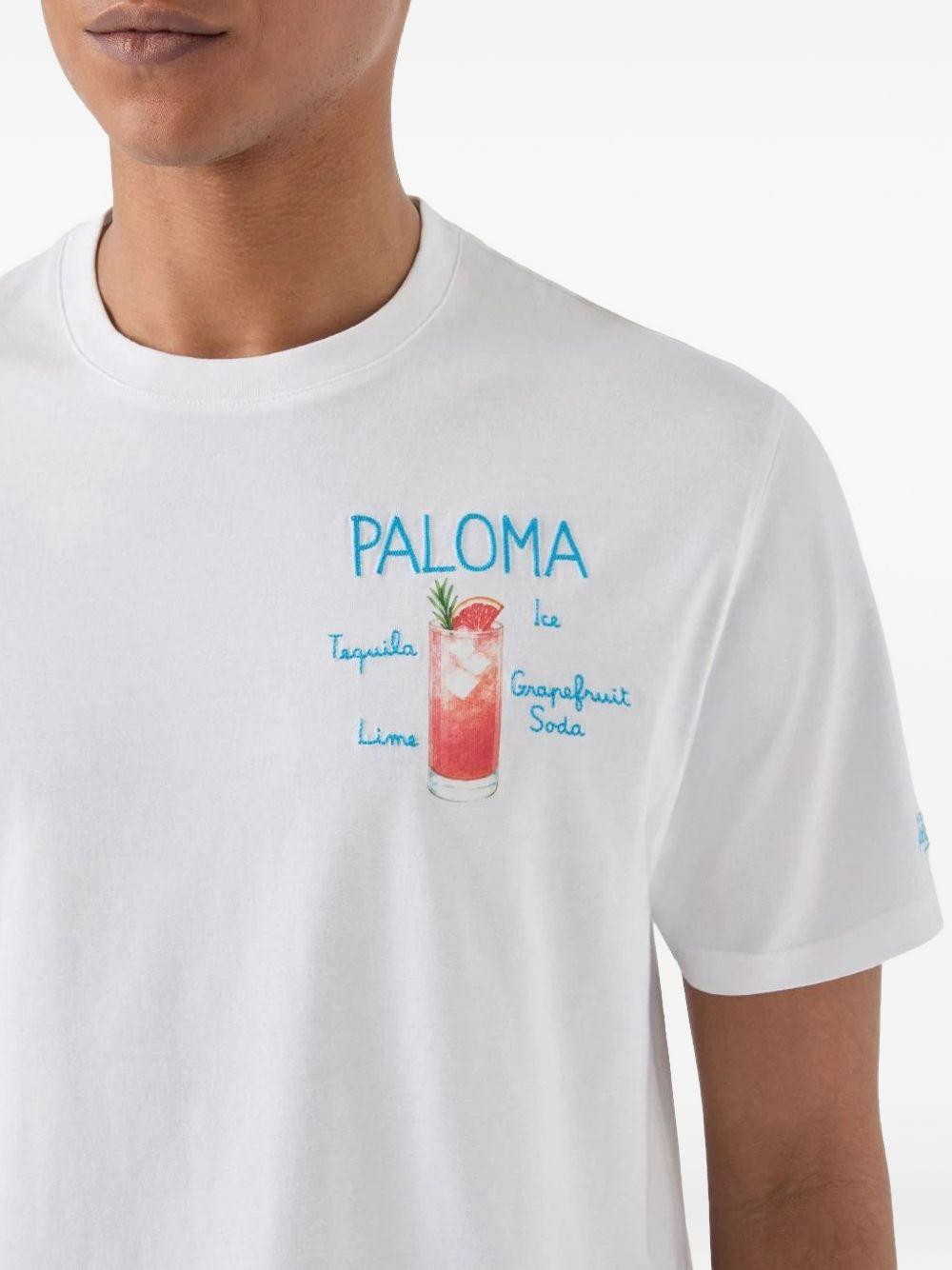 T-shirt con ricamo Paloma bianca 