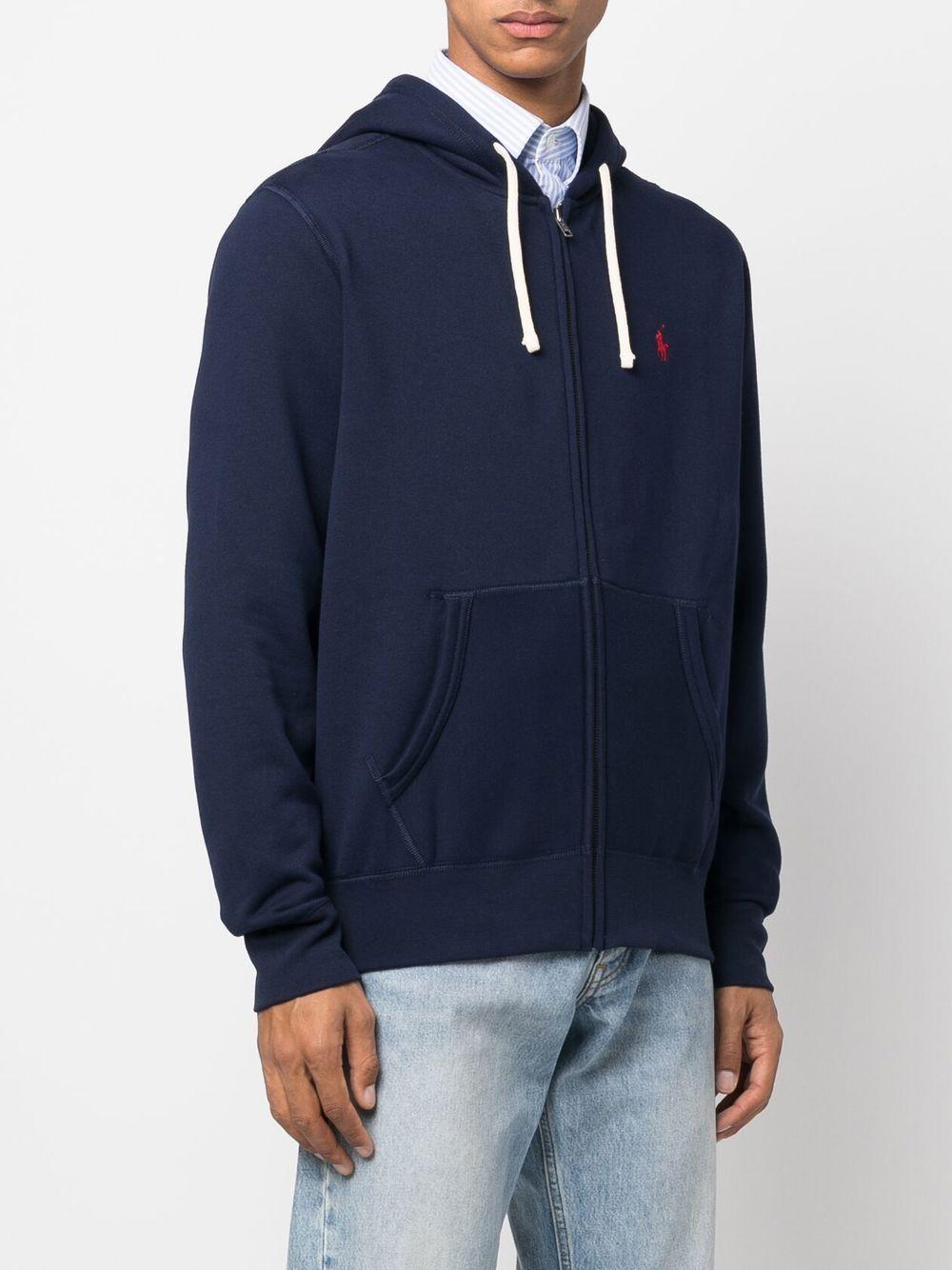 Felpa The RL blu navy con zip 