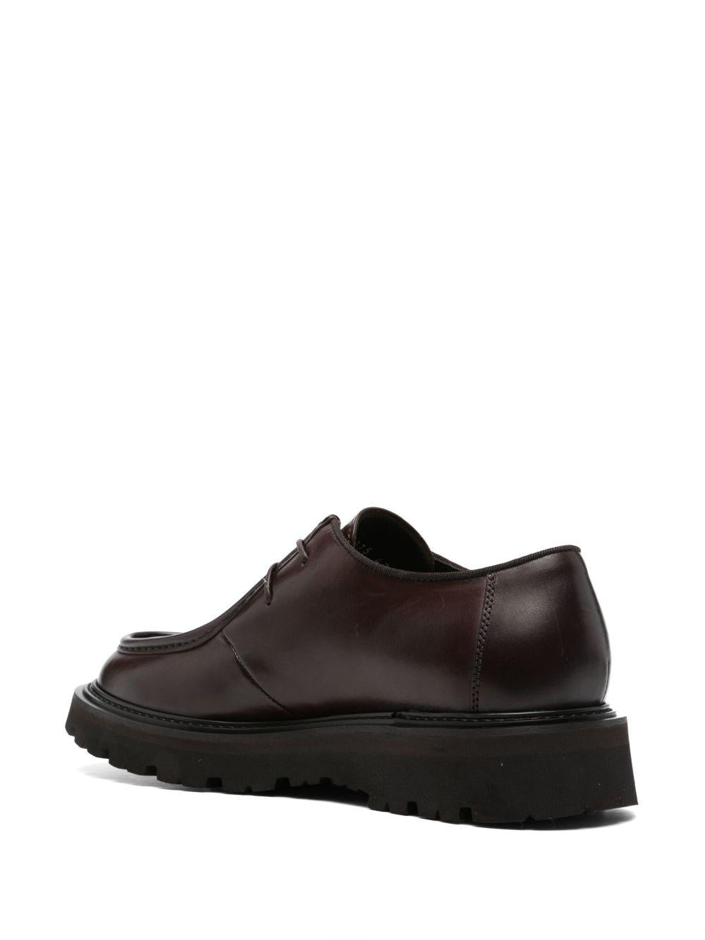 Derby in pelle marrone cedro 