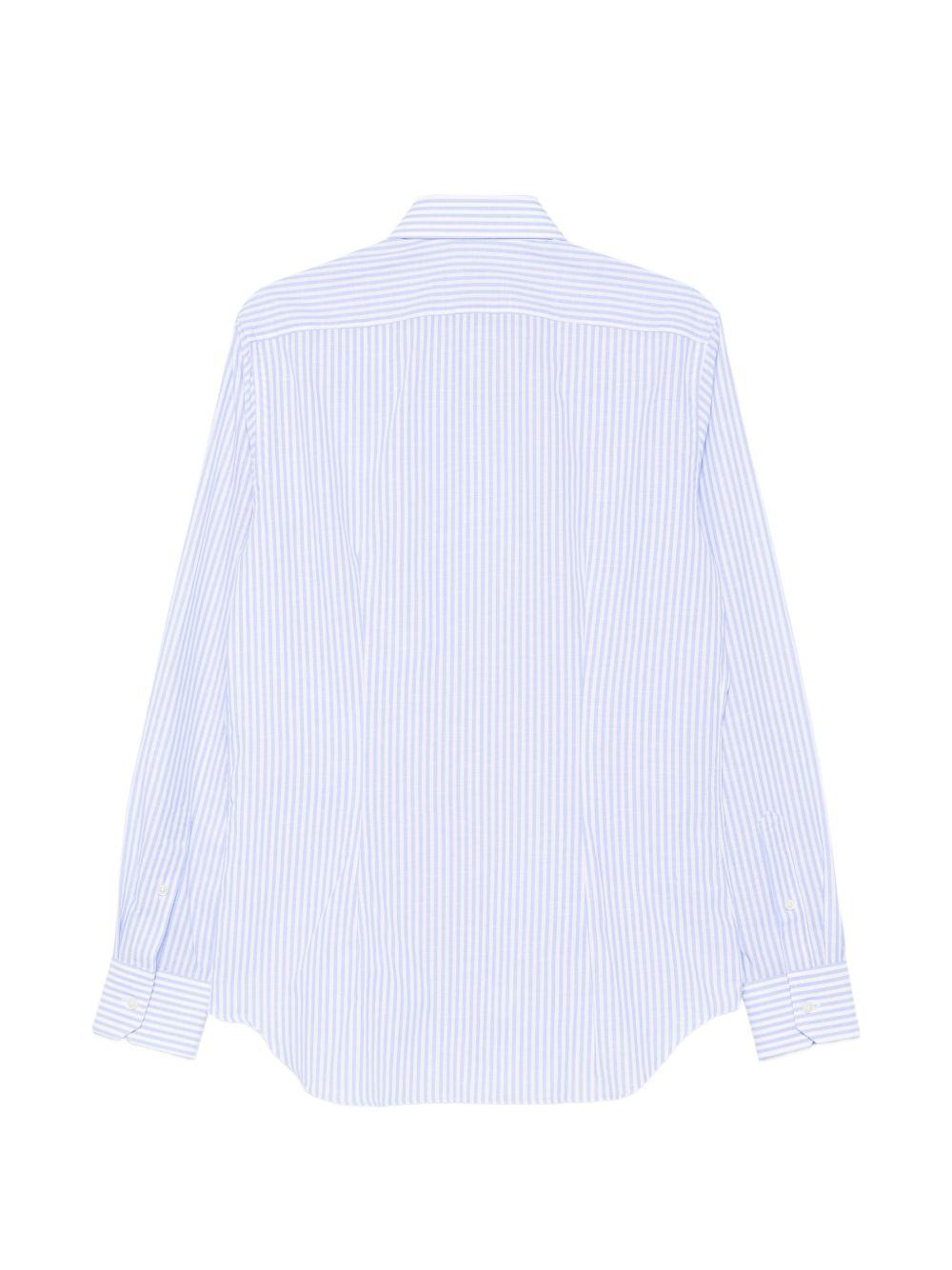 Camicia a righe bianco/azzurra 