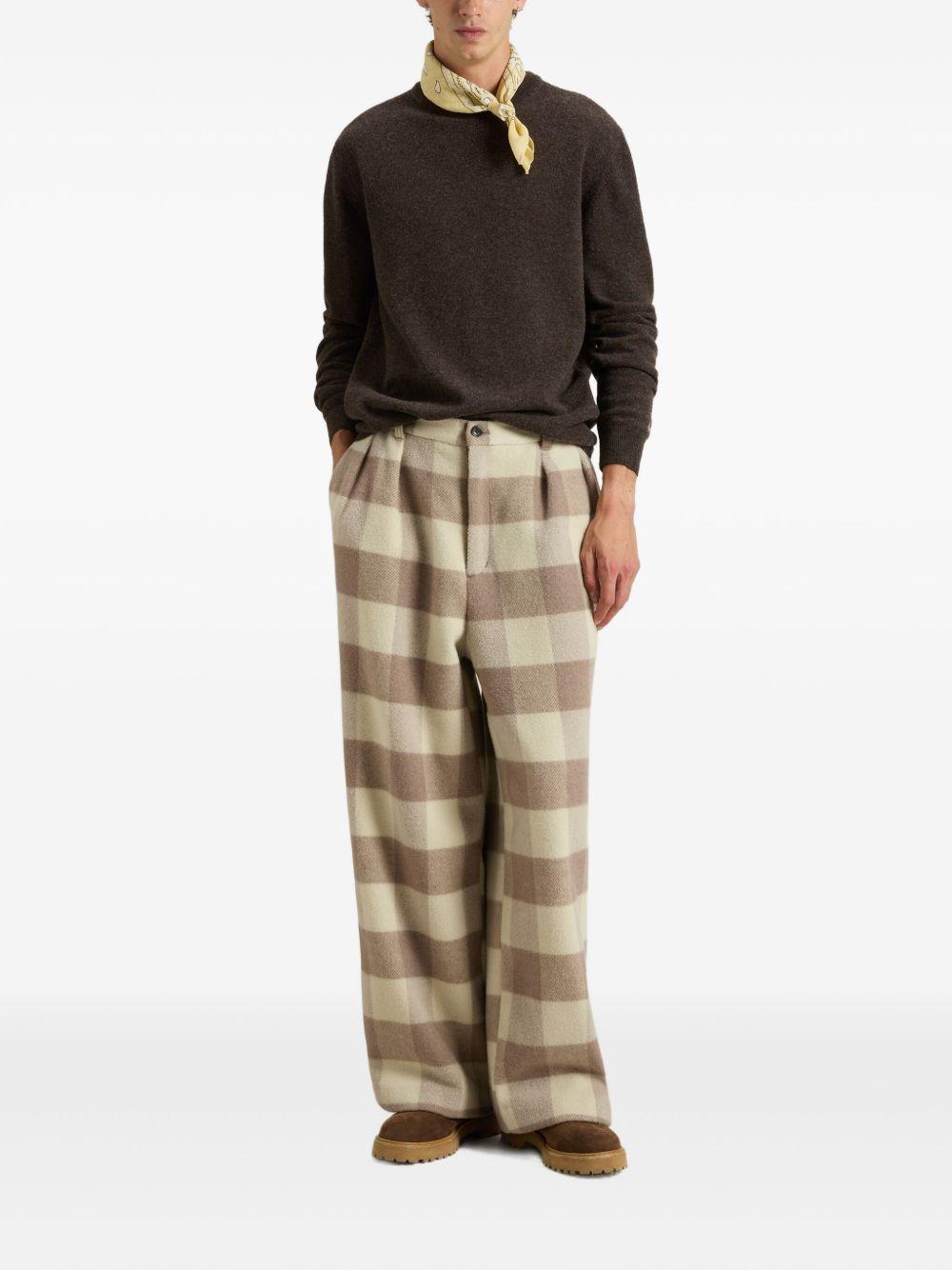 Maglione girocollo marrone 