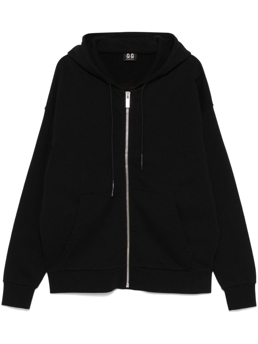 Felpa con cappuccio white/black con logo 