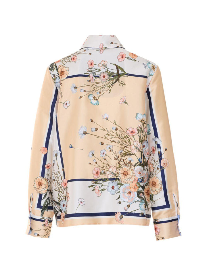 Camicia a fiori a maniche lunghe 