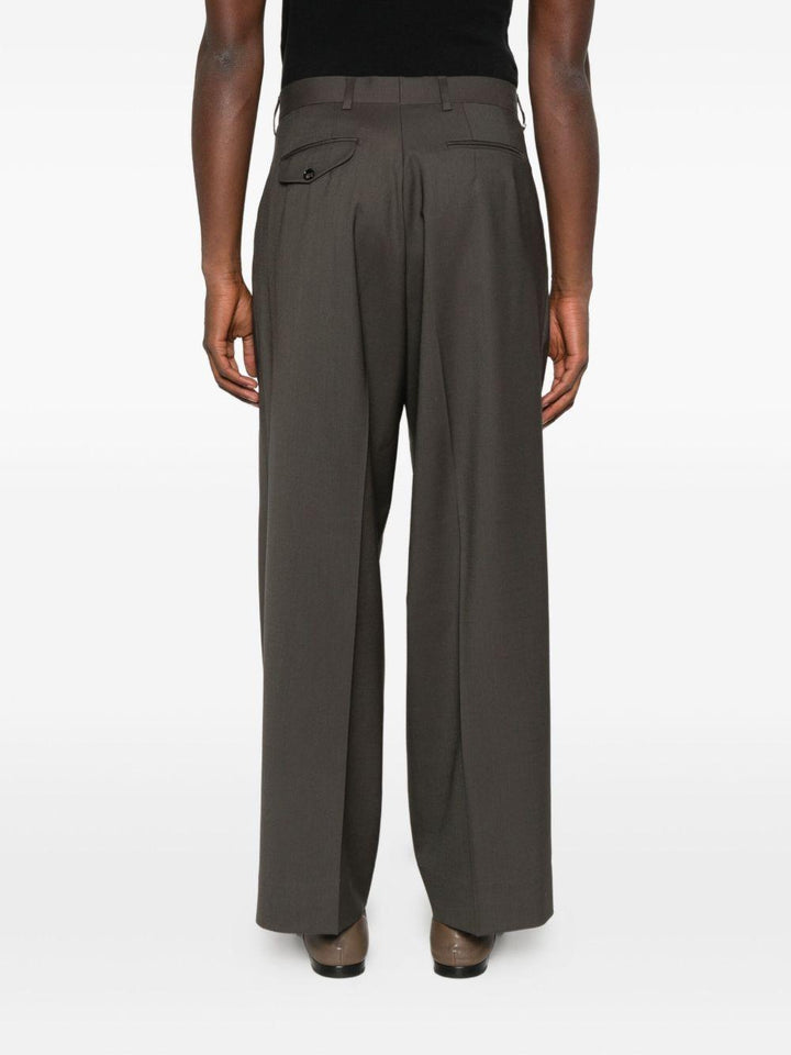 Pantaloni tortora scuro con piega 