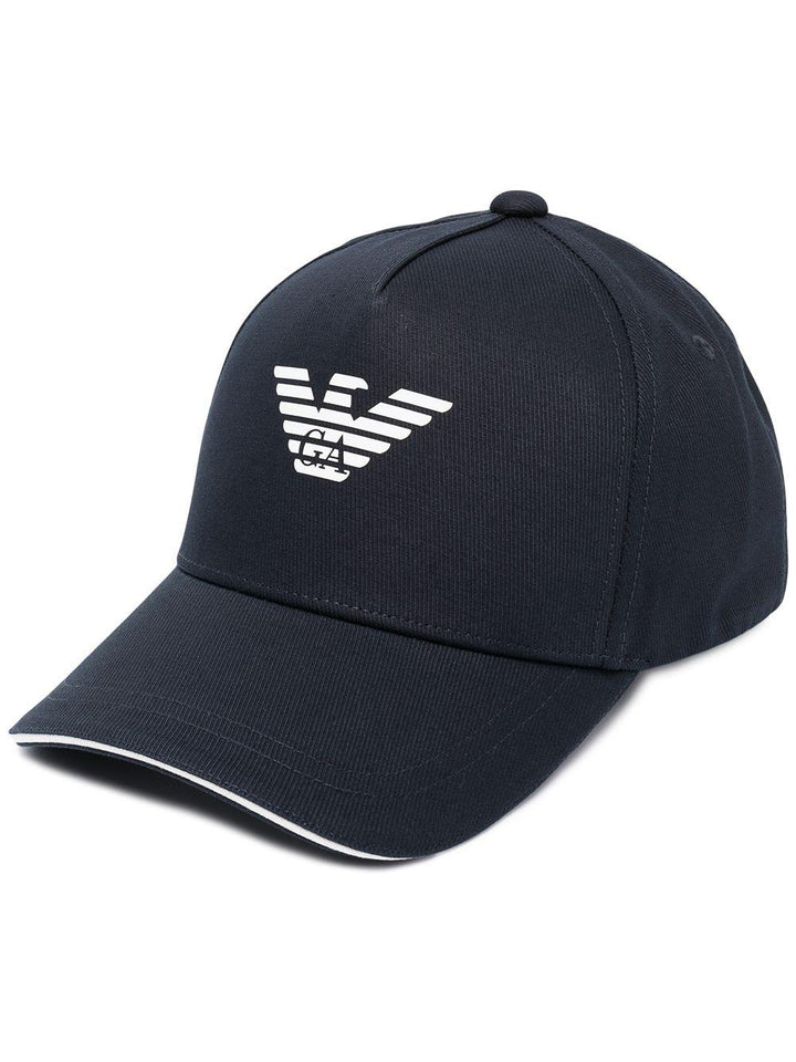 cappello baseball blu con logo ricamato 