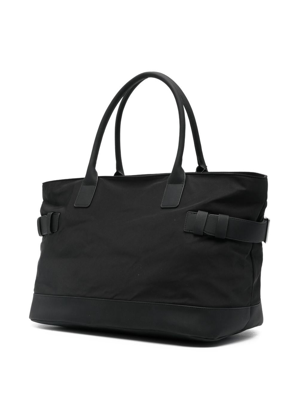 Borsa tote nera con fibbia 