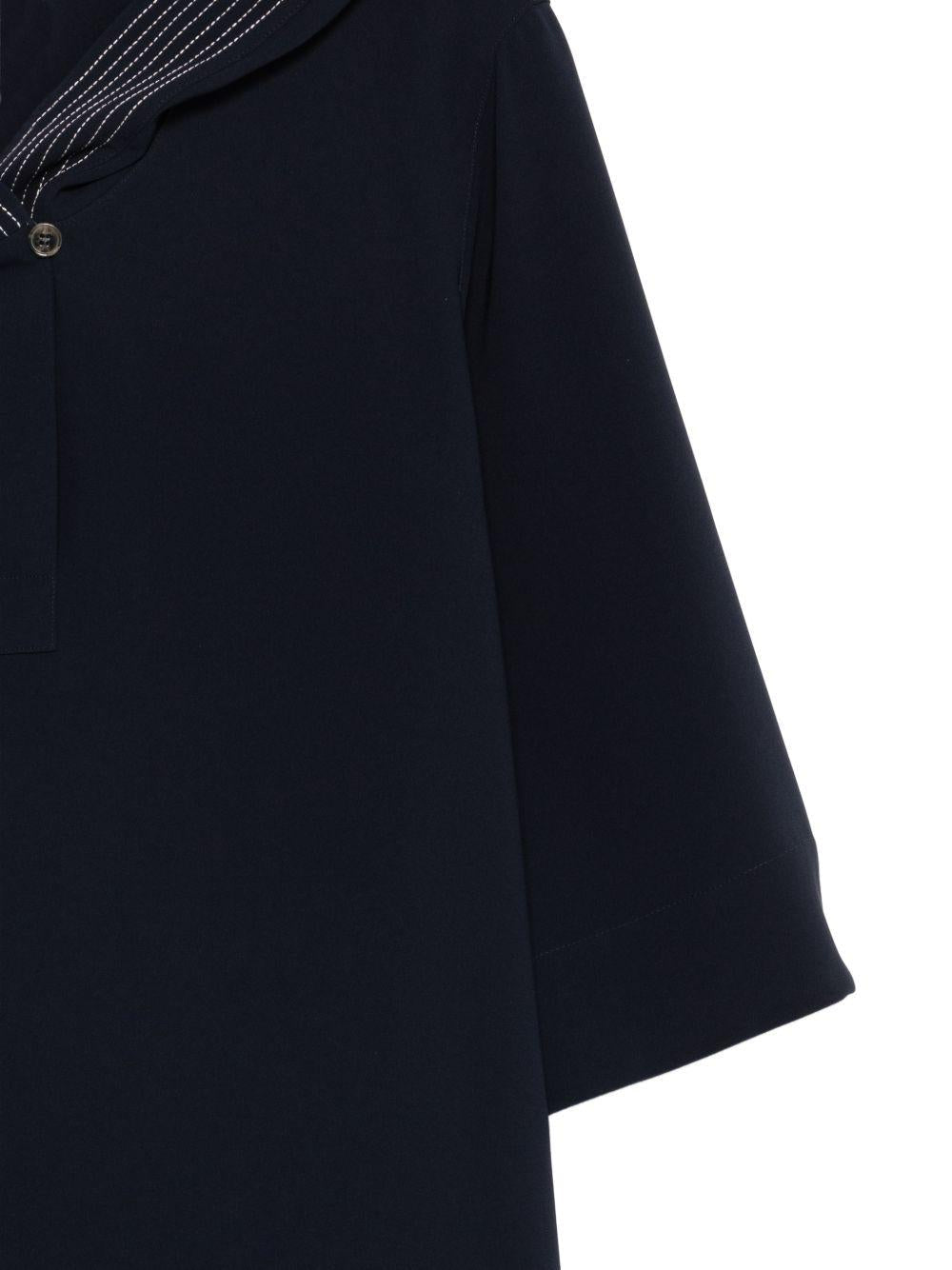Blusa a righe con cappuccio 