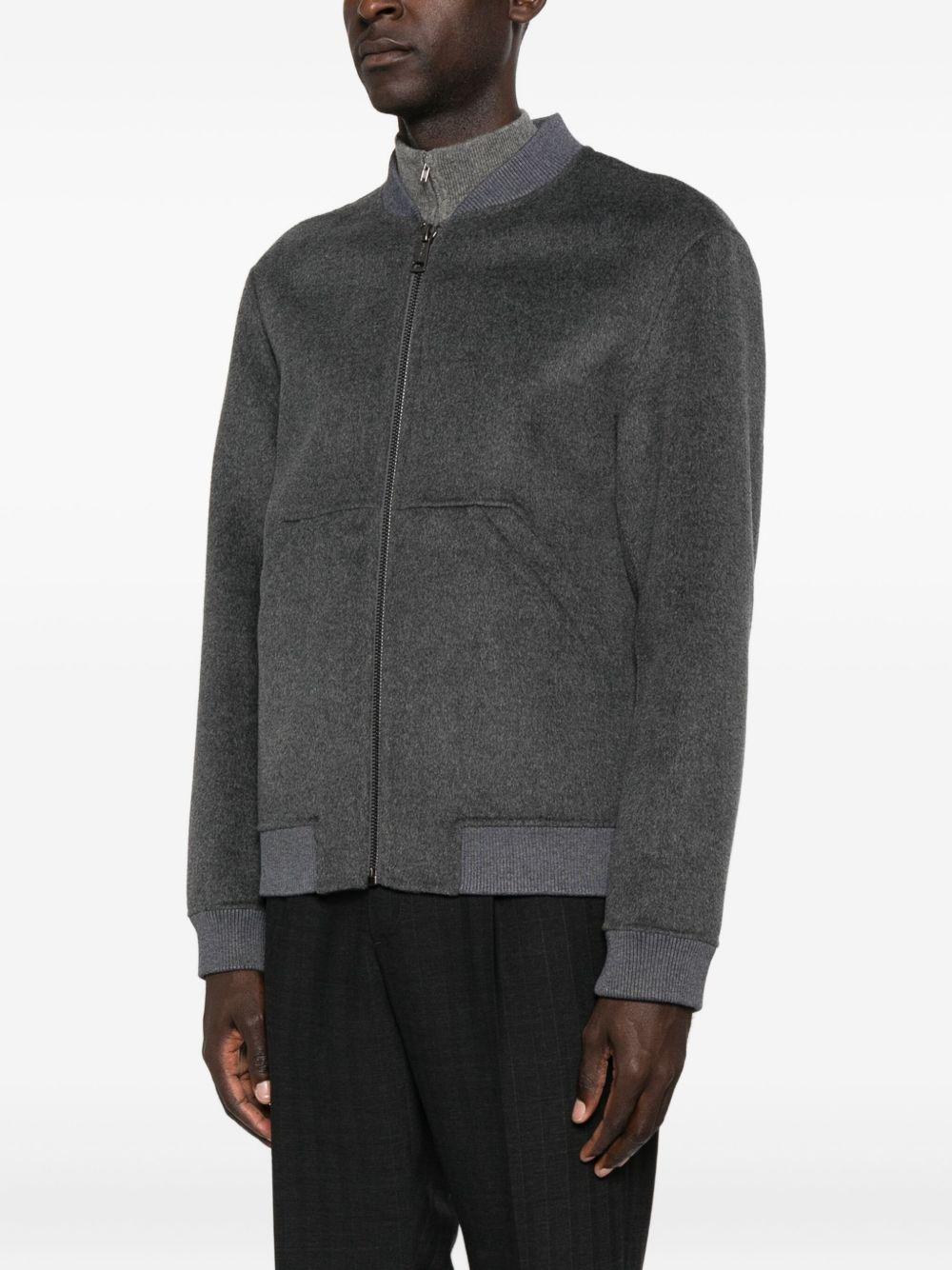 Bomber grigio con zip