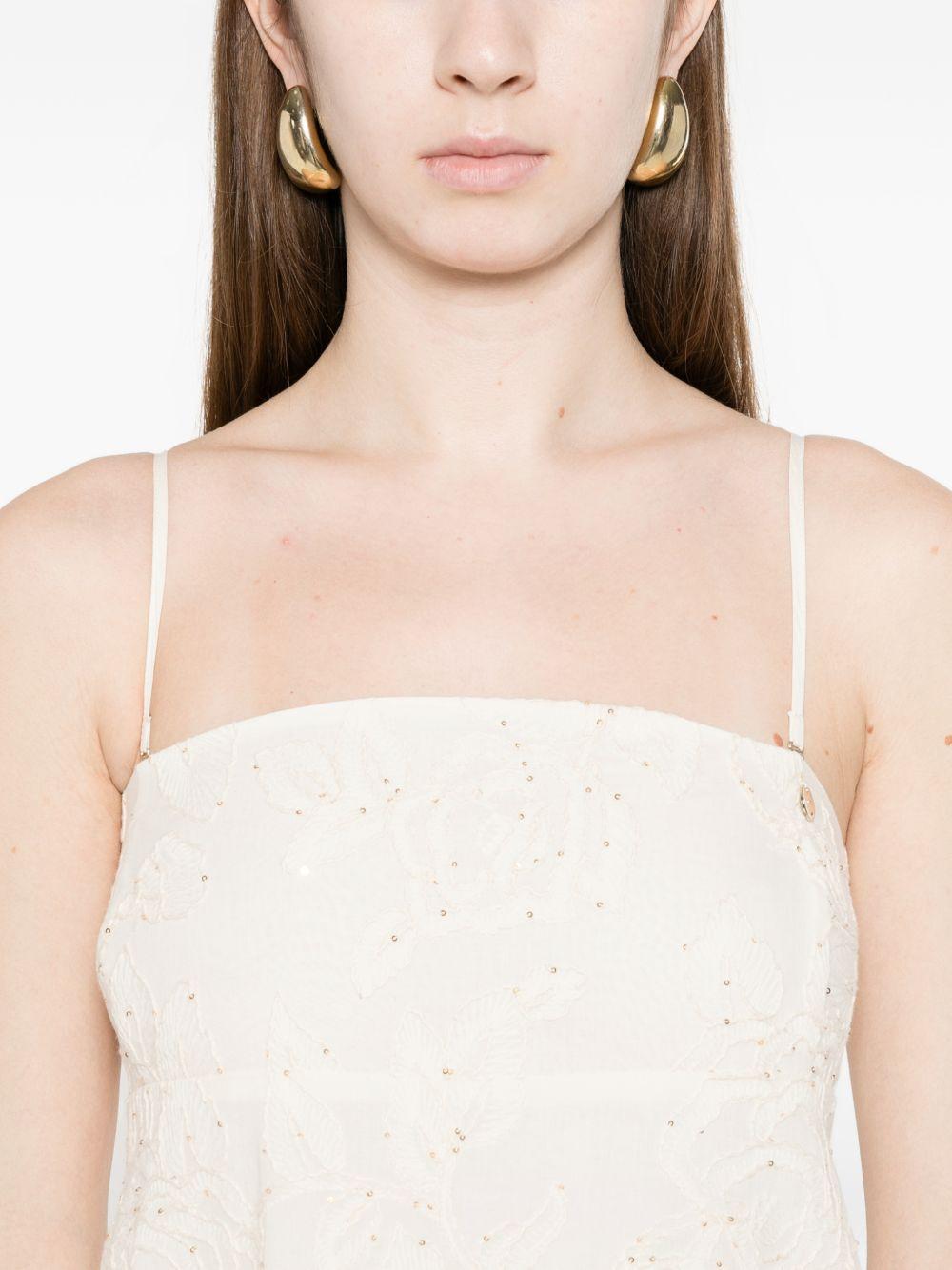 Abito a fiori con paillettes 