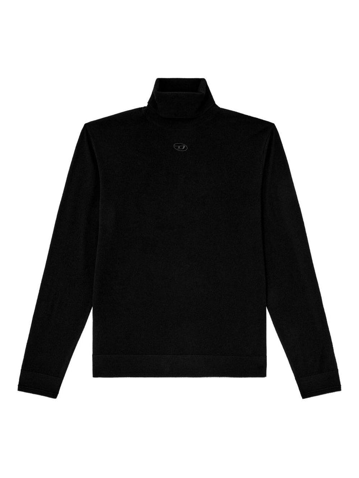 Maglione K-Varta nero a collo alto 