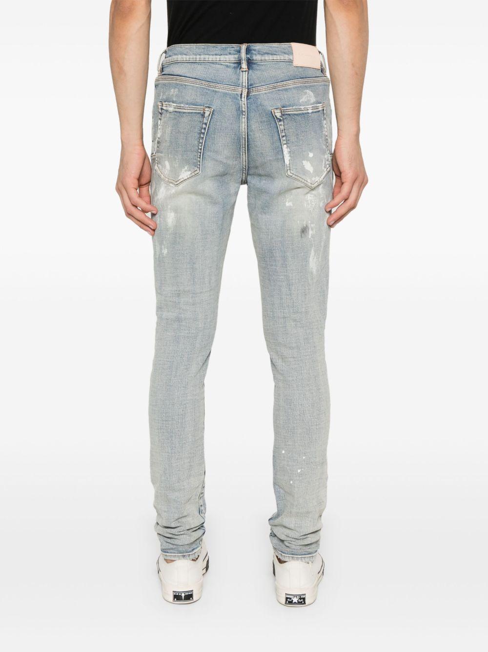 Jeans blu chiaro effetto blowout 