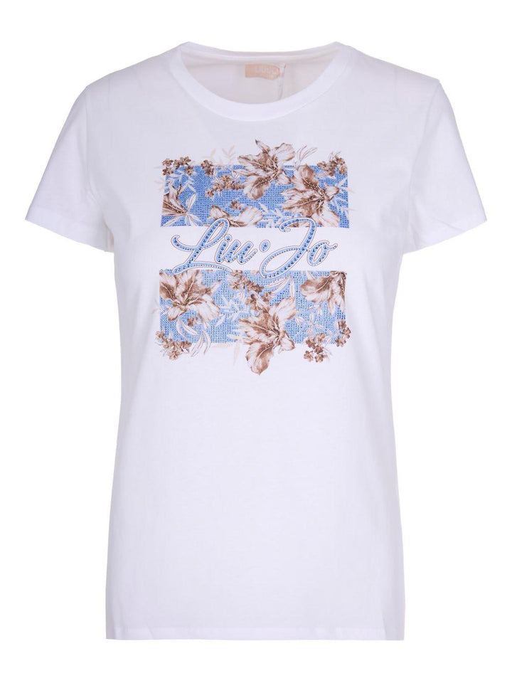 T-shirt con motivo a fiori 