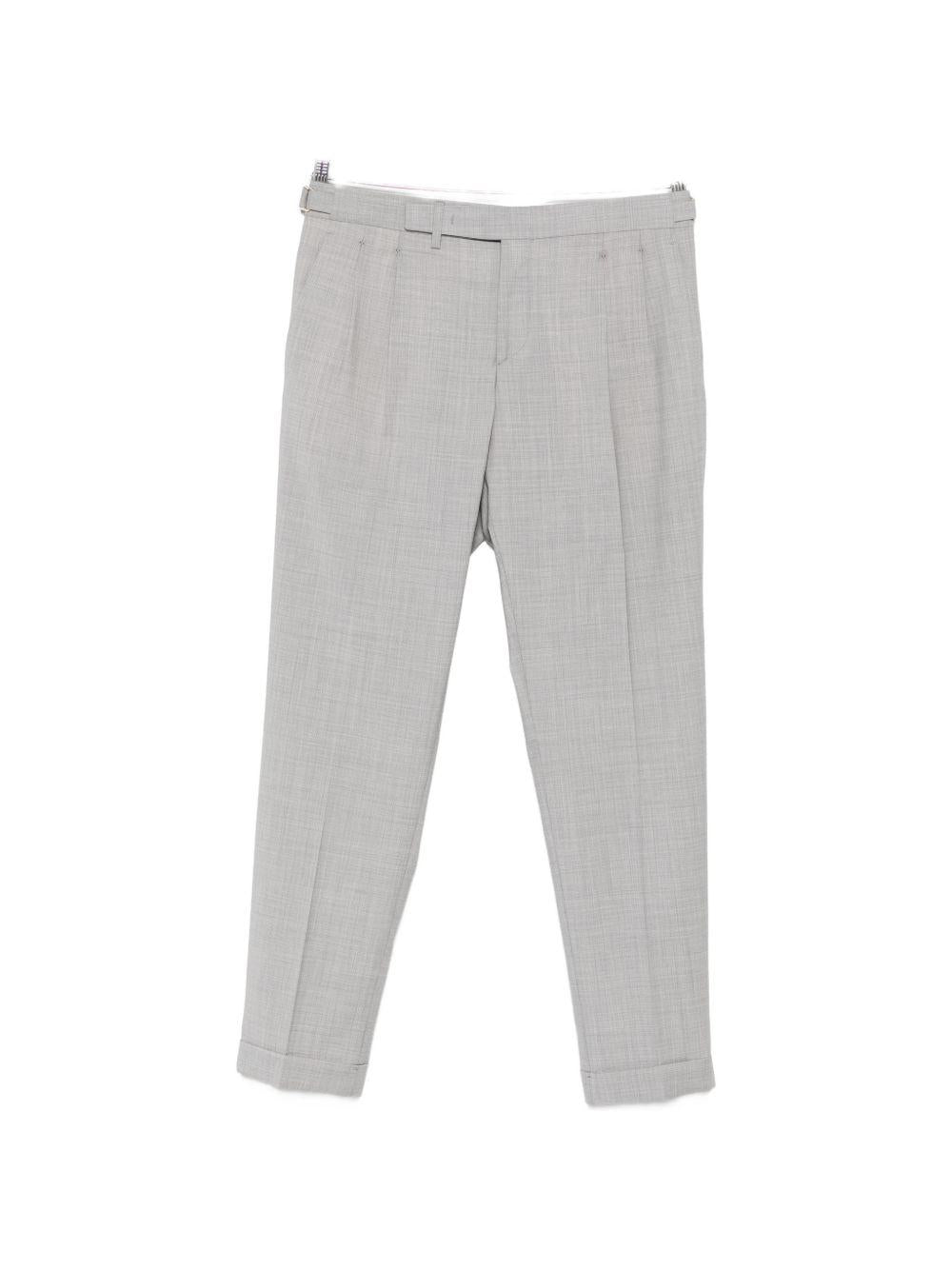 Pantaloni sartoriali acciaio con pieghe 