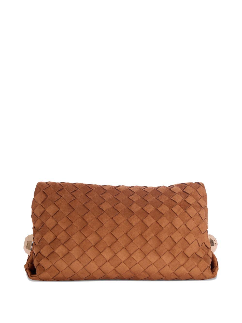 Clutch con design intrecciato 