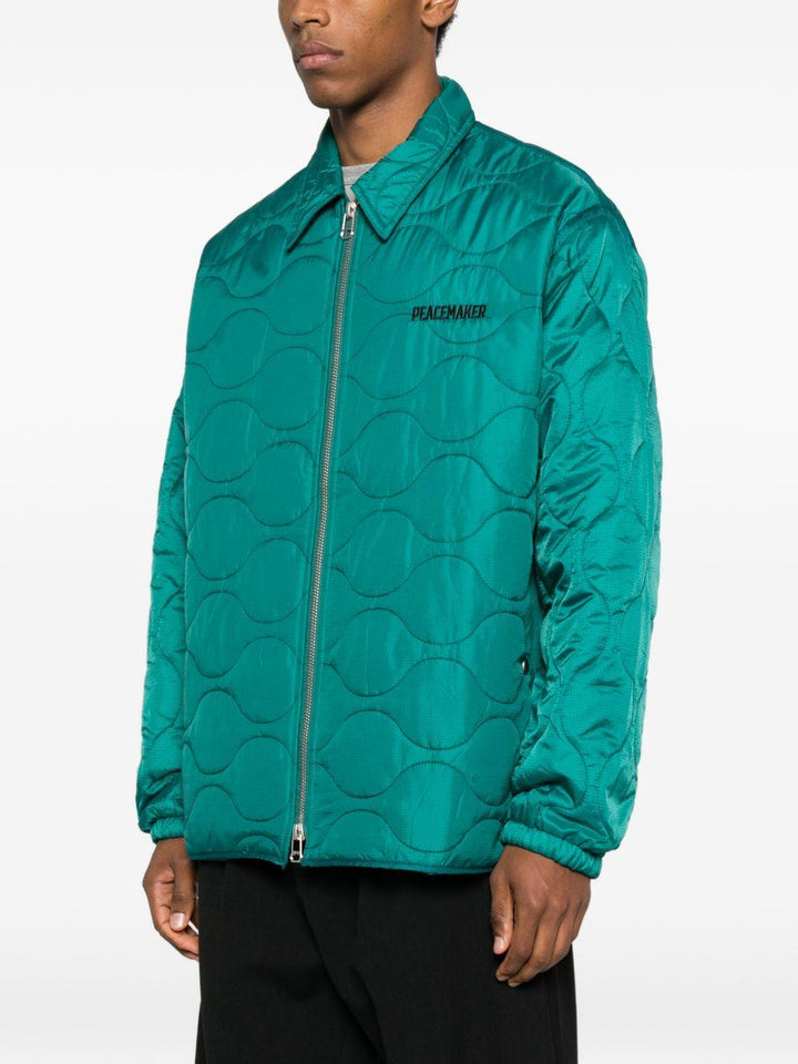 Giacca con zip verde 
