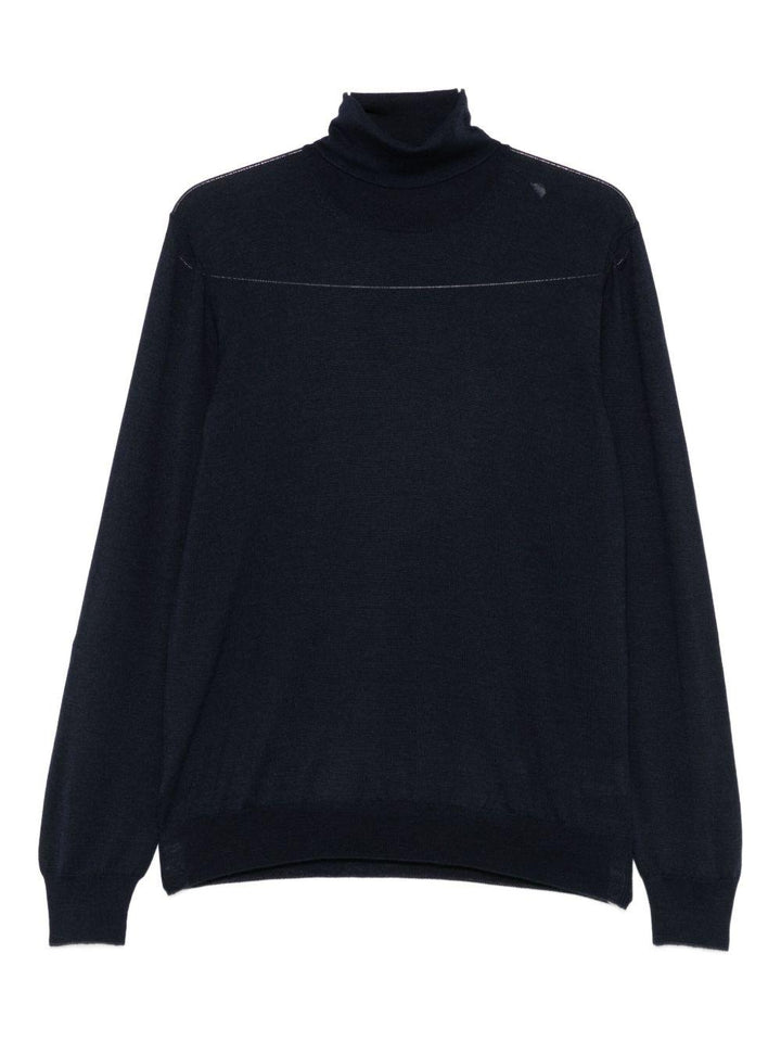 Maglione a collo alto blu navy